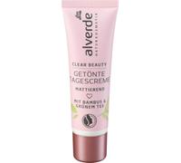 Alverde Naturkosmetic Crème de jour teintée matifiante 30 ml avec extrait de bambou et de thé vert