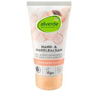 alverde NATURKOSMETIK Baume pour les mains et les ongles, huile de noyau d'abricot bio et kératine végétale, pH neutre, végétalien, pour peaux normales, 75 ml