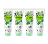 alverde NATURKOSMETIK Nanaminze Lot de 4 tubes de dentifrice 5 en 1 (4 x 75 ml), 300 ml