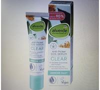 alverde NATURKOSMETIK Sérum anti-boutons SOS à l'argile cicatrisante et au thé vert, 15 ml