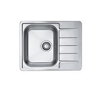 Alveus 1122317 Line 110 Évier de Cuisine encastré en Acier avec égouttoir, INOX Lisse et Semi-Brillant