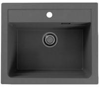 Alveus Atrox évier en granit 59x50 cm gris/graphite/onyx 1131995
