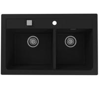 Alveus Atrox évier en granit 79x50 cm noir 1132002