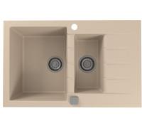 Alveus Cadit évier en granit 79x50 cm beige 1131358
