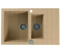 Alveus Cadit évier en granit 79x50 cm beige 1131359