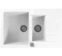 Alveus Cadit évier en granit 79x50 cm blanc 1131357