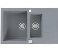 Alveus Cadit évier en granit 79x50 cm gris/graphite/onyx 1131360