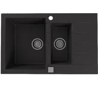 Alveus Cadit évier en granit 79x50 cm noir 1131361