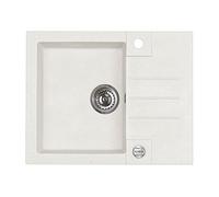 alveus Évier encastrable Rock 30, TT, 1 pièce, 59,5 x 47,5 cm, réversible algranit Arctic de Blanc, 1090947