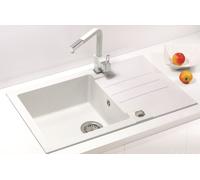 Alveus Rock évier en granit 78x48 cm blanc 1203011