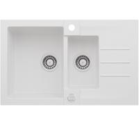 Alveus Rock évier en granit 78x48 cm blanc 1217011