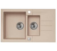 Alveus Rock évier en granit 78x48 cm gris/graphite/onyx 4217002