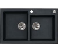 Alveus Rock évier en granit 78x48 cm noir 1219091