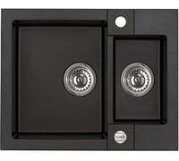 Alveus Rock'n'Roll évier en granit 59.5x47.5 cm noir 1218091