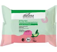 alviana Naturkosmetik Lingettes Nettoyantes à l'Aloe Vera Bio - 25 pièces
