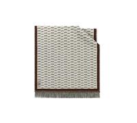 ALVIERO MARTINI 1a CLASSE Écharpe avec logo all over et franges sur l'ourlet 40 x 180, 0600 Earth Brown