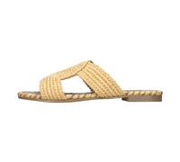 Alviero Martini 1a Classe - Mules en similicuir et raphia - Femme - Chaussures - Beige - Taille: 39 EU