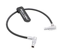 Alvin Câbles Teradek-Bolt-Câble d'alimentation sans Fil pour SmallHD-702-Bright Rotatable-2 Broches à Angle Droit vers 2 Broches mâle pour Caméra Arri-Alexa