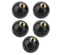 Alvinlite 5 pcs M10 35 mm Boule ronde noire Bouton de levier en plastique d'ingénierie Boule de bakélite de rechange pour machine-outil ronde