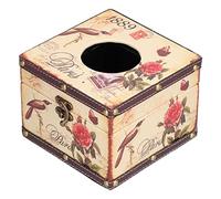 Alvinlite Boîte à mouchoirs en Bois Couverture rétro Vintage Porte-Serviettes carré pompage Papier étui Distributeur boîte de mouchoirs en Papier pour la décoration de Voiture de Bureau à Domicile