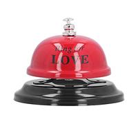 Alvinlite Cloche D'appel, Cloche De Service De Bureau, Cloche D'appel De Réception, Cloche De Réception en Métal avec Base Antidérapante pour Bar De Cuisine, Restaurant(Rouge)