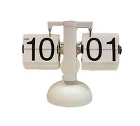 Alvinlite Flip Clock Horloge murale Horloge de table Affichage numérique Flip Clock Décoration moderne de salon et de bureau | Blanc | Retournement numérique