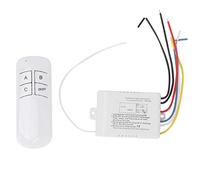 Alvinlite Interrupteur d'éclairage sans fil 3 voies Portée de 15 mètres|YAM-803 Interrupteur mural sans fil extensible et kit récepteur pour lampe|Plafonnier|Ventilateur sans fil