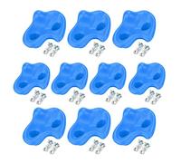 Alvinlite Lot de 10 Prises d'escalade pour Enfants et Adultes, poignées murales pour Jeu intérieur et extérieur - Construire Un Mur d'escalade. Prises pour Aire de Jeux.(Bleu) Prises