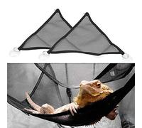 Alvinlite Lot de 2 hamacs pour Reptiles - Hamac en Maille Respirante pour lézard, Chaise Longue et échelle - pour Grands et Petits Dragons barbus, Geckos, lézards ou Serpents