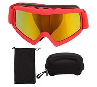 Alvinlite Lunettes de ski pour enfants, lentille de revêtement HD Ultra Violet Protection Résistance aux chocs Lunettes de neige réglables Lunettes pour le ski (Rouge)