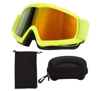 Alvinlite Lunettes de ski pour enfants, lentille de revêtement HD Ultra Violet Protection Résistance aux chocs Lunettes de neige réglables Lunettes pour le ski (Jaune)