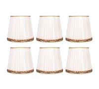 Alvinlite Lustre Abat-Jour Couvercle de Lampe - Lot de 6 Petits Abat-Jours Uno Fitter Beige en Forme de Cloche pour Lustre de Sol et Remplacement de Lumière Pendante