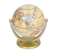 Alvinlite Mini Globe de Carte du Monde Vintage Marron éducatif pour Enfants Globe terrestre Rotatif Globe terrestre avec Support Globe de Bureau pour Enfants pour Bureau à Domicile Salle de Classe