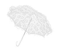 Alvinlite Ombrelle Dentelle Mariée - Parapluie Blanc Mariage - Dentelle Parapluie Dentelle de mariage vintage Broderie pur coton Lady Mariage Parasol Parapluie Décoration Photo Props(A) Ombrelle