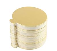 Alvinlite Planches à gâteaux Rondes en Mousse Papier doré - Mini Planches à gâteaux, Base de Cupcakes, Plateau d'affichage à Dessert, sous-Verres en Papier jetables 100pcs