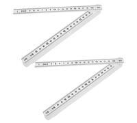 Alvinlite Règle de Mesure Pliante bâton de Mesure Compact léger Outil de Travail du Bois 2Pcs 2m Règle