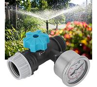 Alvinlite Régulateur de Pression d'eau Réglable avec Manomètre Contrôleur d'irrigation de Jardin à Effet de Serre Réducteur de Pression d'eau Réglable sans Plomb en Laiton avec Manomètre G3/4in