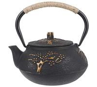 Alvinlite Théière en Fonte, Bouilloire en Fer Noir Bouilloire en Fonte Service à thé théière brasseur Fournitures de Maison de thé