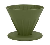 Alvinlite Verser sur Le Filtre à café Goutteur de café en Silicone sans Papier Filtre à café en Silicone sans BPA avec Joint de Couvercle Porte-Filtre à cône Pliable pour Voyage, Camping(Vert)