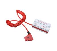 Alvins Batterie factice NP-F double face vers câble d'alimentation torsadé ultra flexible tressé pour Atomos Ninja V, Atomos Shogun, SmallHD 702, pour Sony NP-F550|F570|F770|F970, Rouge