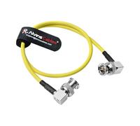 Alvin's Cables 12G SDI Câble coaxial flexible BNC BNC à angle droit mâle pour Komodo rouge | Atomos Monitor 75 ohms câble blindé pour caméra 4K, jaune