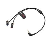 Alvin's Cables 3,5 mm TRS à Double câble Splitter Ta3m Y, 1/8 ’’ TRS à 2 Mini Mini XLR 3 PIN Câble Audio de cassure mâle pour Røde Wireless Go II, pour la caméra Canon C70, 45cm | 18inches