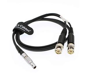Alvin's Cables 5 Broches Mâle à Deux BNC Timecode Câble d'entrée pour Sound Devices XL-LB2 1M