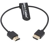 Alvin's Cables 8K Cable HDMI 2.1 Haut Débit pour Atomos Ninja V Moniteur Droit à Droit Angle Câble Hdmi pour Z CAM E2, pour Sony FS5 | FS7| A7S3 Caméras 11,8 Pouces|30CM