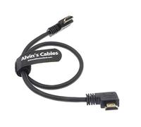Alvin's Cables 8K Cable HDMI 2.1 Haut Débit pour Atomos Ninja V Moniteur Droite à Droite Angle Cable Hdmi Coudé pour Z CAM E2, pour Sony FS5 | FS7| A7S3 Caméras 17,71pouces|45CM