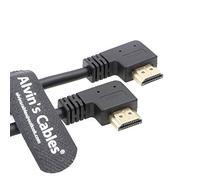 Alvin's Cables 8K Cable HDMI 2.1 Haut Débit pour Atomos Ninja V Moniteur Droite à Droite Angle Cable Hdmi Coudé pour Z CAM E2, pour Sony FS5 | FS7| A7S3 Caméras 11,8 Pouces|30CM