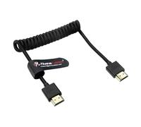 Alvin's Cables 8K HDMI 2.1 Câble enroulé 2 pieds, 8K@60Hz Câble HDMI haute vitesse avec connecteurs tressés et dorés 24K pour jeux, home cinéma, moniteur, TV, PS5, Xbox, Apple TV, Noir