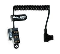 Alvin's Cables Adaptateur D-Tap 1 vers 3 ports P-Tap pour SmallRig| IDX V-Mount Gold Mount Batterie avec indicateur de niveau de batterie, inversion de polarité, surintensité, protection contre la