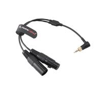 Alvin's Cables Câble adaptateur DMX pour éclairages Nanlite Forza FC PavoSlim PavoTube II, câble séparateur DMX verrouillé 3.5mm TRS vers double XLR 5 broches, 30cm 12inches