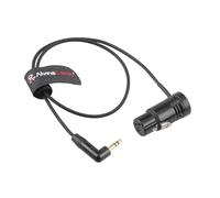 Alvin's Cables Câble audio asymétrique femelle XLR 3 broches profil bas vers TRS 3,5 mm à angle droit pour microphones Sony, Sennheiser, Rode Wireless,enceintes amplifiées,longueur 50cm/19,68 pouces